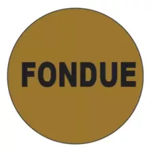 Autocollant fondue diametre 4cm or