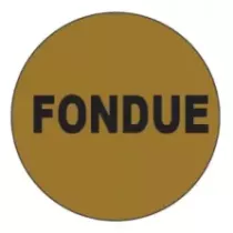 Autocollant fondue diametre 4cm or
