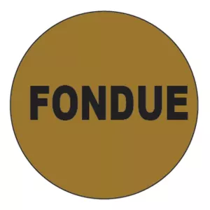Autocollant fondue diametre 4cm or