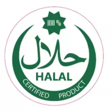Autocollant 100 pourcent halal certified diametre 4cm vert