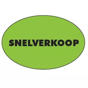 Autocollant vente rapide (snelverkoop) 26x40mm ovale fluo vert