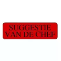 Autocollant suggestion du chef 15x50mm rectangle rouge