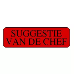 Autocollant suggestion du chef 15x50mm rectangle rouge