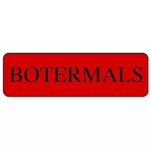 Autocollant tendre comme du beurre 15x50mm rectangle rouge