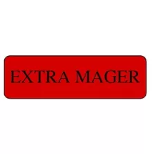 Autocollant extra maigre 15x50mm rectangle rouge