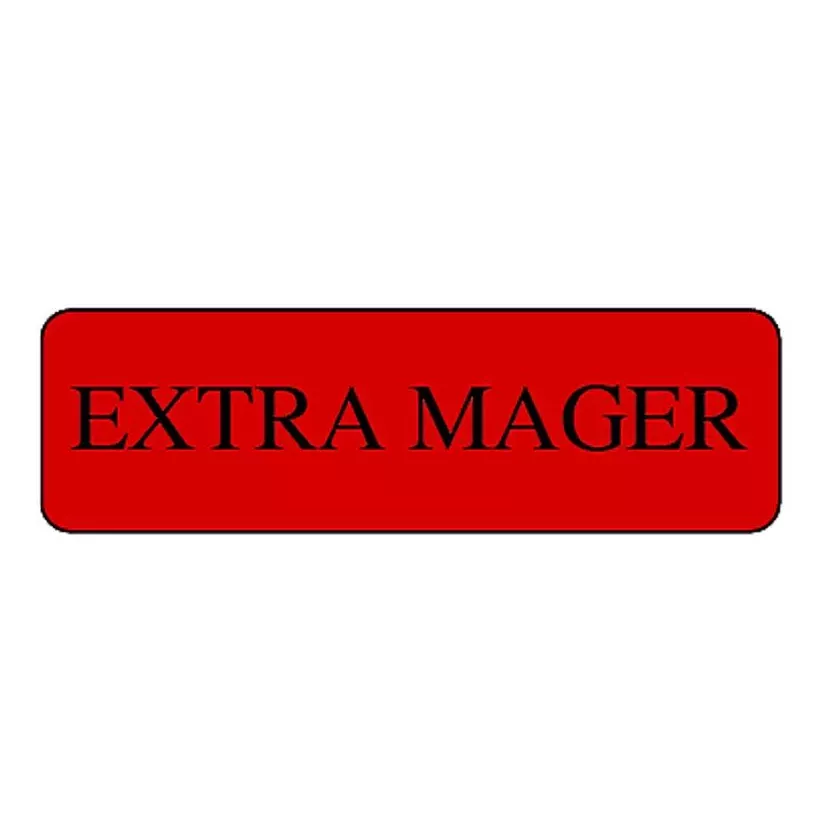 Autocollant extra maigre 15x50mm rectangle rouge