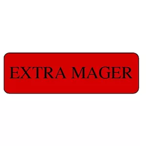 Autocollant extra maigre 15x50mm rectangle rouge