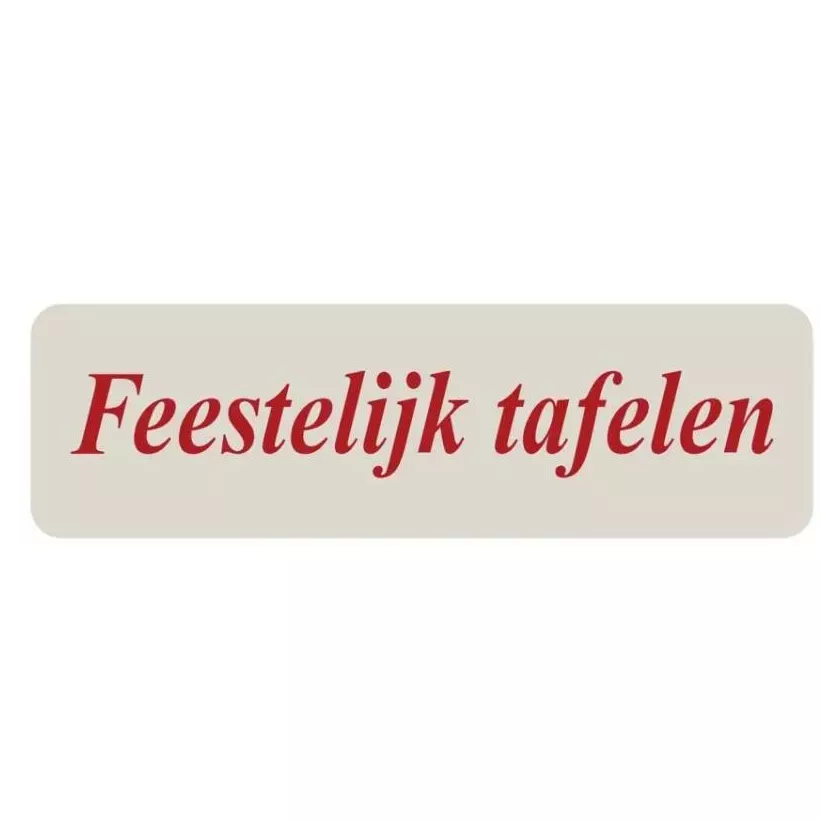 Autocollant table de fete 15x50mm rectangle gris