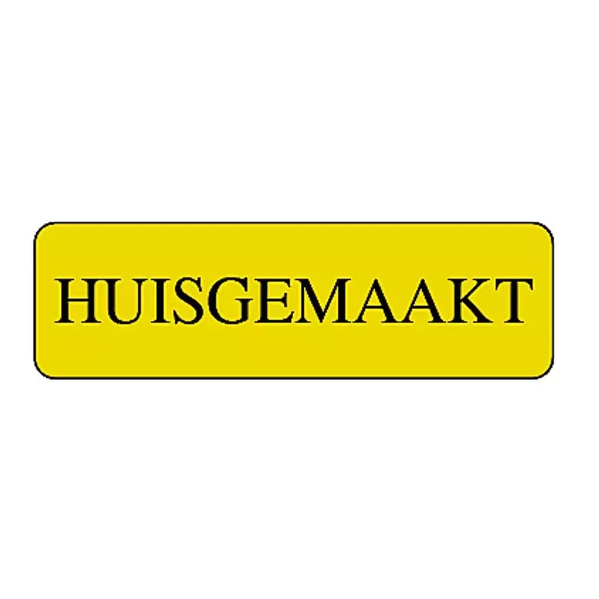 Autocollant huisgemaakt 15x50mm rectangle jaune
