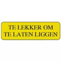 Autocollant trop bon pour le laisser 15x50mm rectangle jaune