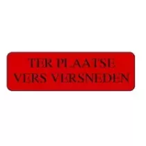 Autocollant decoupe sur place 15x50mm rectangle rouge
