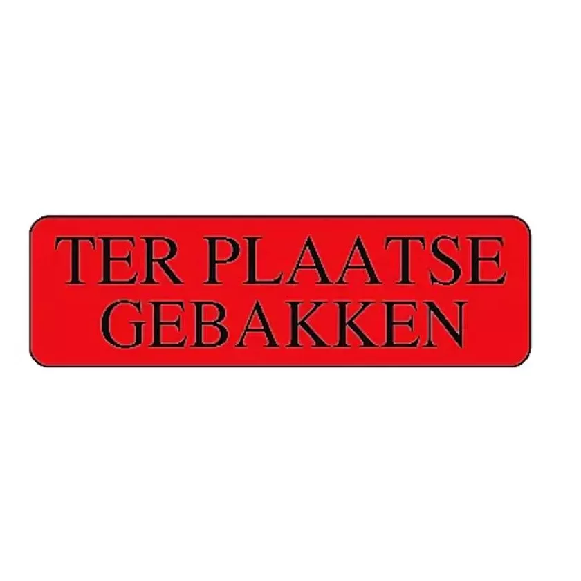 Autocollant cuit sur place bis 15x50mm rectangle rouge