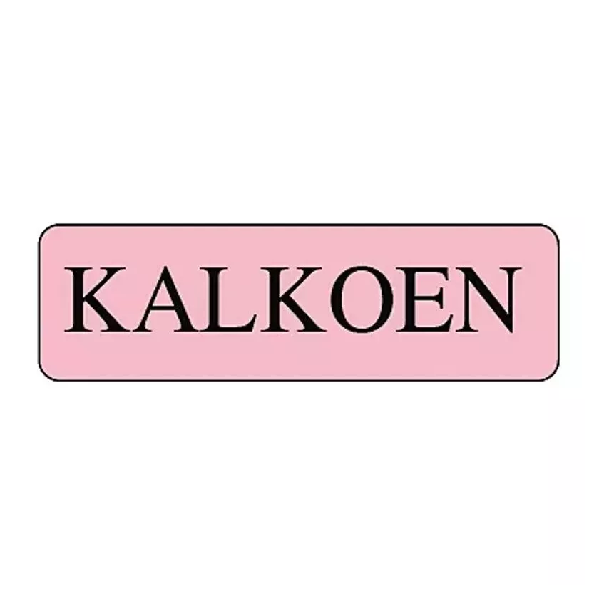 Autocollant dinde 15x50mm rectangle rose