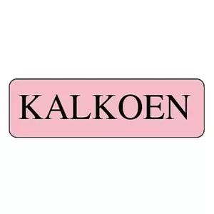 Autocollant dinde 15x50mm rectangle rose