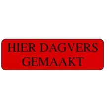 Autocollant prepare frais ici aujourdhui 15x50mm rectangle rouge