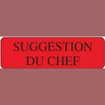 Autocollant suggestion du chef 15x50mm rectangle rouge