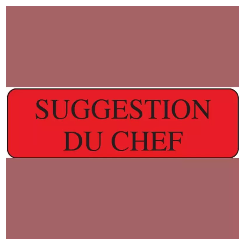 Autocollant suggestion du chef 15x50mm rectangle rouge