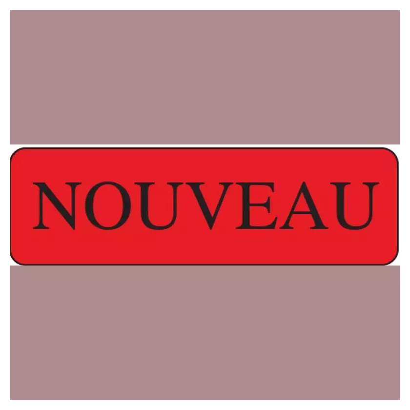 Autocollant nouveau 15x50mm rectangle rouge