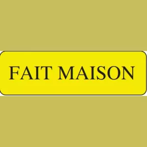 Autocollant fait maison 15x50mm rectangle jaune