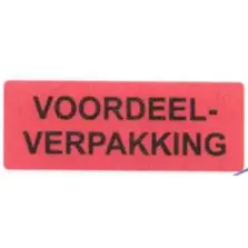 Autocollant voordeelverpakking 15x50mm rectangle rouge