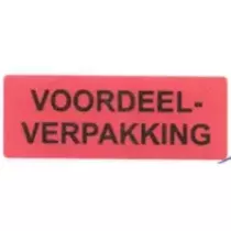 Autocollant voordeelverpakking 15x50mm rectangle rouge