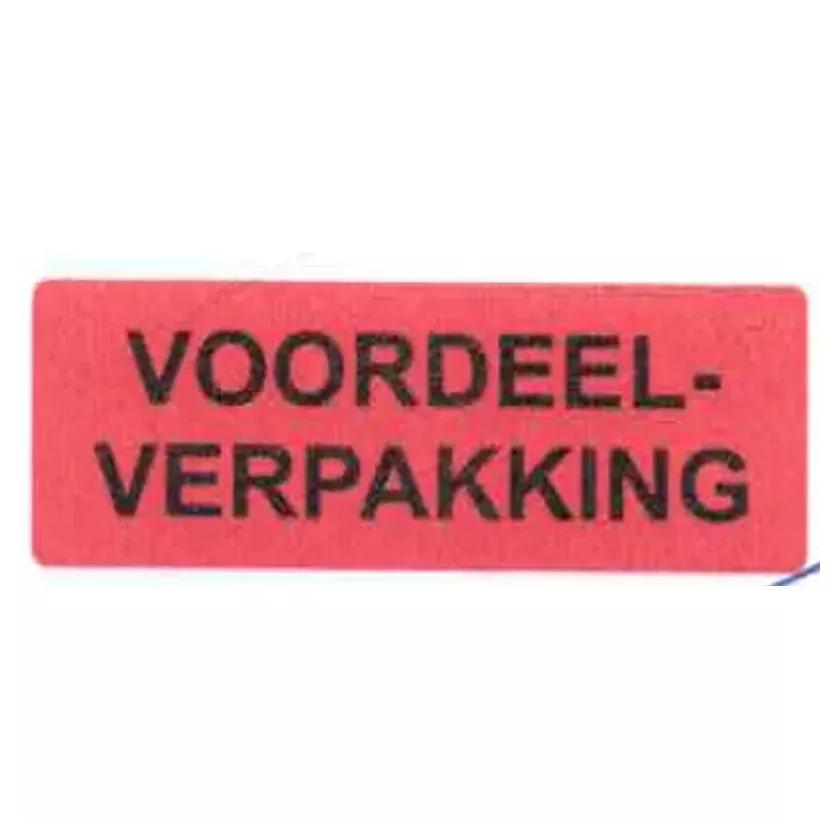 Autocollant voordeelverpakking 15x50mm rectangle rouge