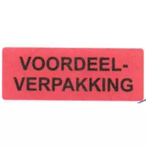 Autocollant voordeelverpakking 15x50mm rectangle rouge