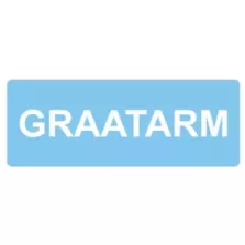 Autocollant graatarm 17x46mm rectangle bleu