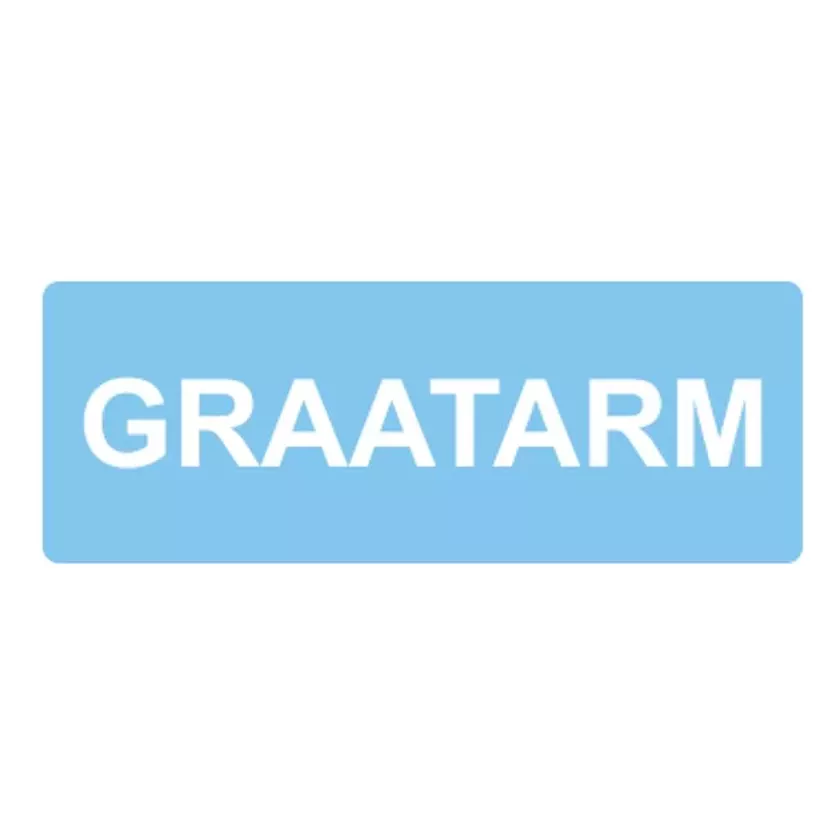 Autocollant graatarm 17x46mm rectangle bleu