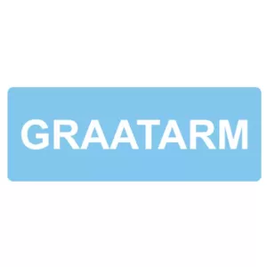 Autocollant graatarm 17x46mm rectangle bleu