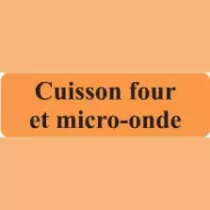 Autocollant cuisson four et micro-onde 20x75mm rectangle orange