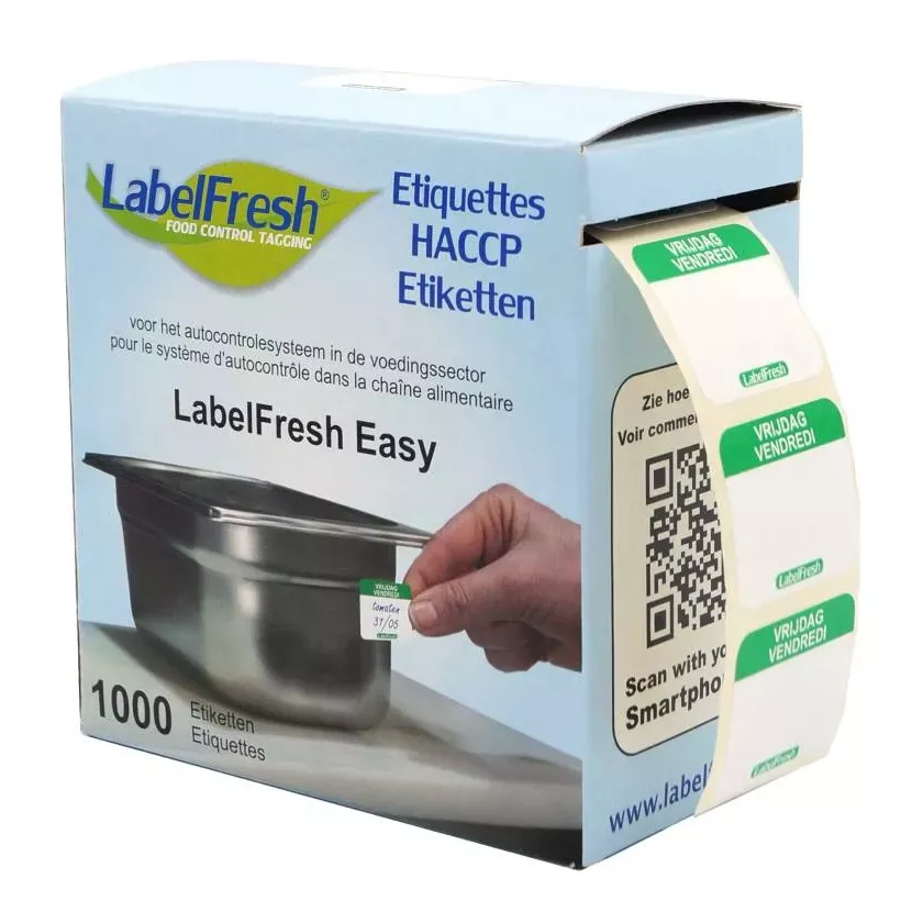 Autocollant vendredi 30x25mm Labelfresh Easy