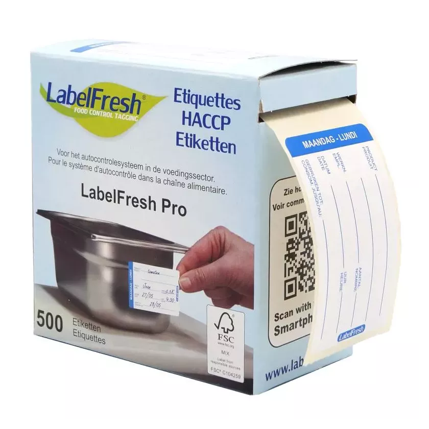 Autocollant lundi 70x45mm Labelfresh Pro