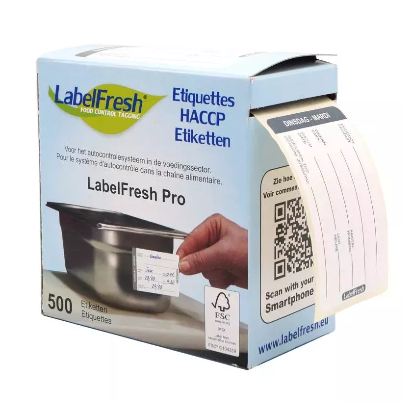 Autocollant mardi 70x45mm Labelfresh Pro