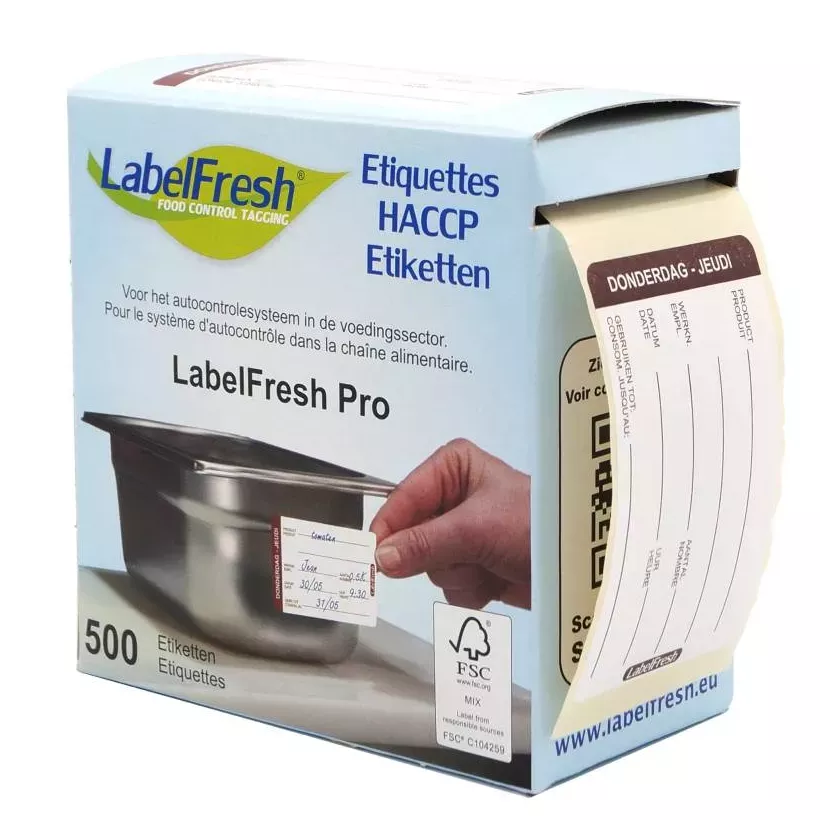 Autocollant jeudi 70x45mm Labelfresh Pro
