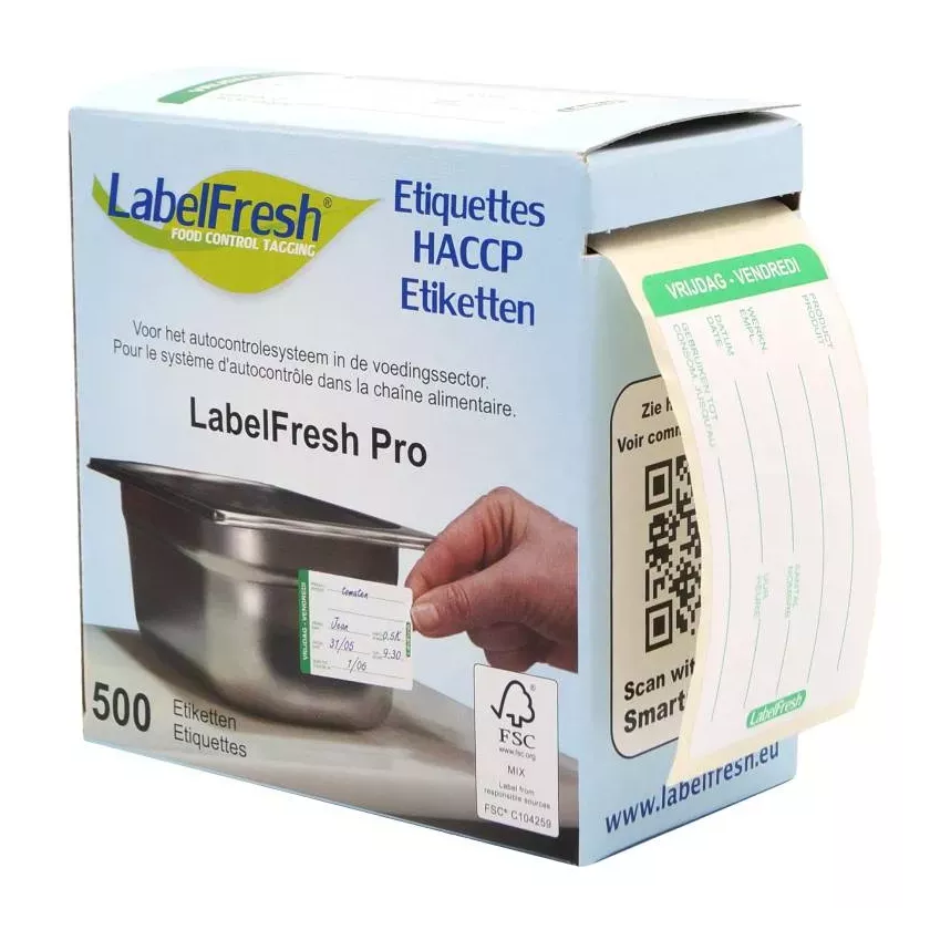 Autocollant vendredi 70x45mm Labelfresh Pro