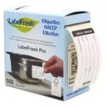 Autocollant dimanche 70x45mm Labelfresh Pro