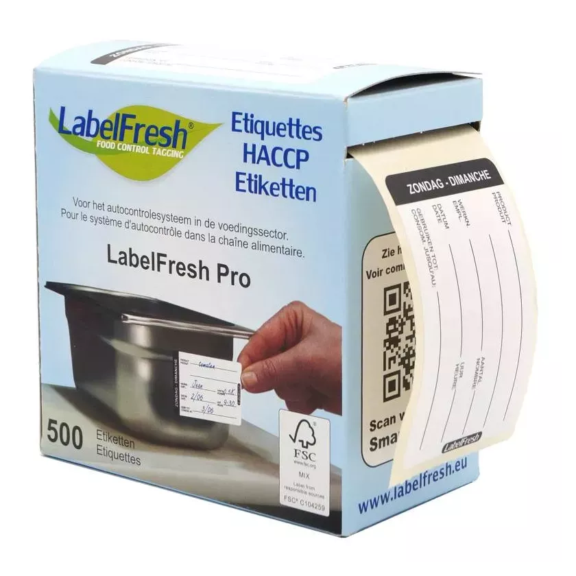 Autocollant dimanche 70x45mm Labelfresh Pro