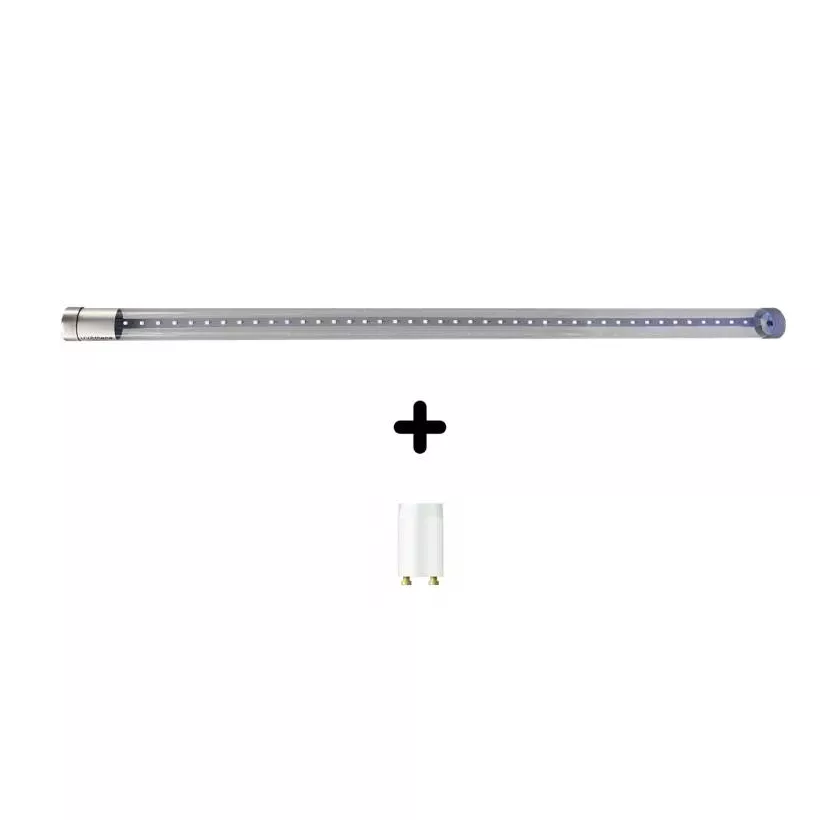 Tube LED 9W plus starter AGR80 AGR18 anti-eclat