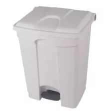 Poubelle pedale 70L blanche 495x412x673mm