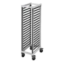 Chariot roulant 18 niveaux GN alu et plastique 530x325x1710mm espace 69mm