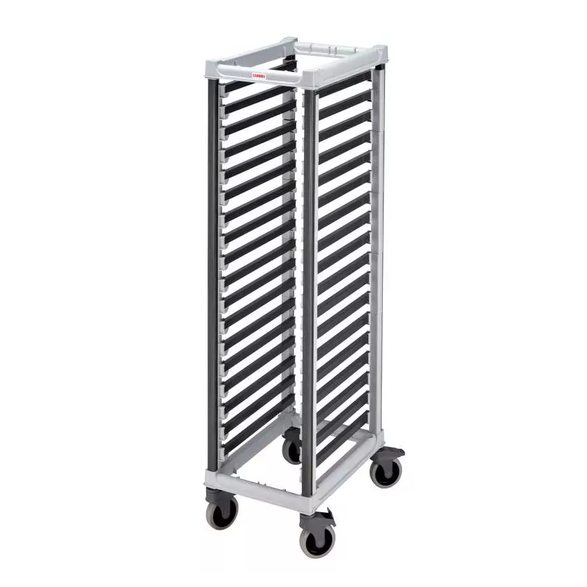 Chariot roulant 18 niveaux GN alu et plastique 530x325x1710mm espace 69mm