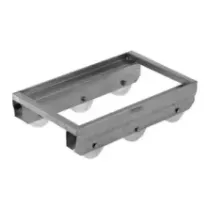 Chariot pour bac 40x60cm inox 6 roues