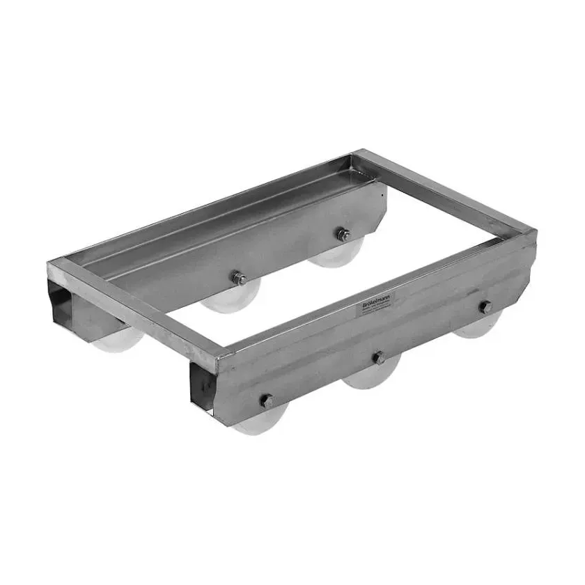 Chariot pour bac 40x60cm inox 6 roues