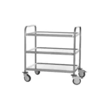 Chariot de service 3 niveaux inox 1070x740x960mm