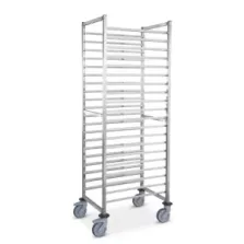 Chariot roulant 20 niveaux Gastronorm inox 530x325x1800mm espace 71mm