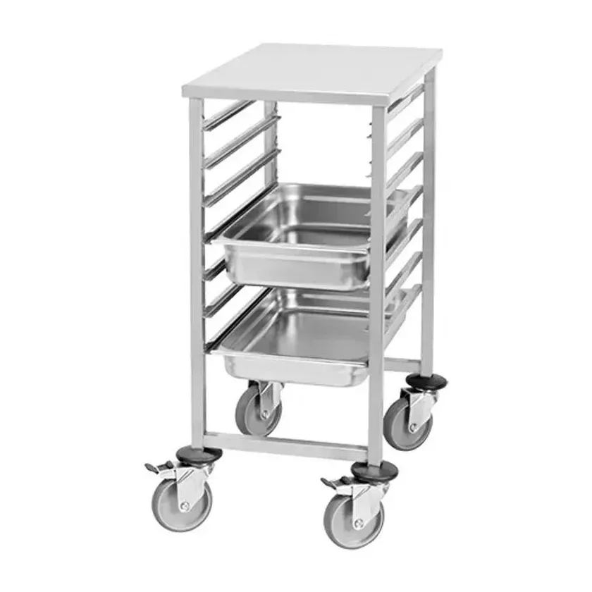 Chariot roulant 7 niveaux Gastronorm inox 530x325x915mm