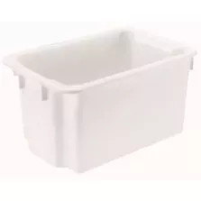 Bac empilable emboitable G 50L blanc 600x400x325mm