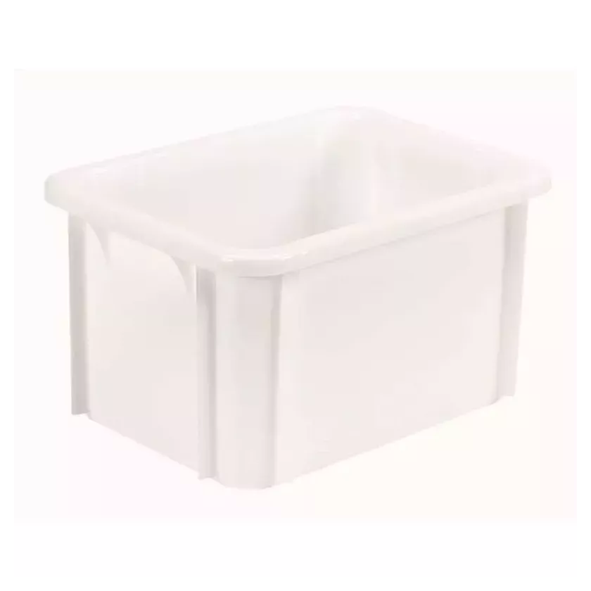 Bac empilable 20L synthetique blanc 400x300x215mm