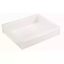 Bac empilable 18L lisse blanc 525x455x110mm